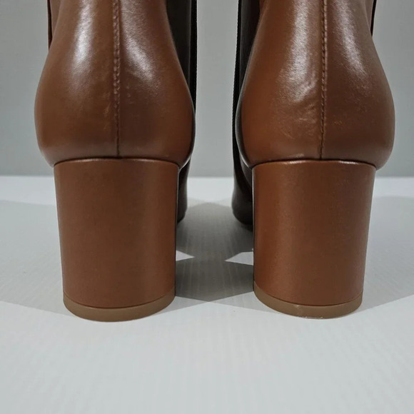 NEW L'Agence Jeanne II Ankle Bootie EU Size 39  Brown Leather Pointed Toe Heeled - Picture 8 of 15